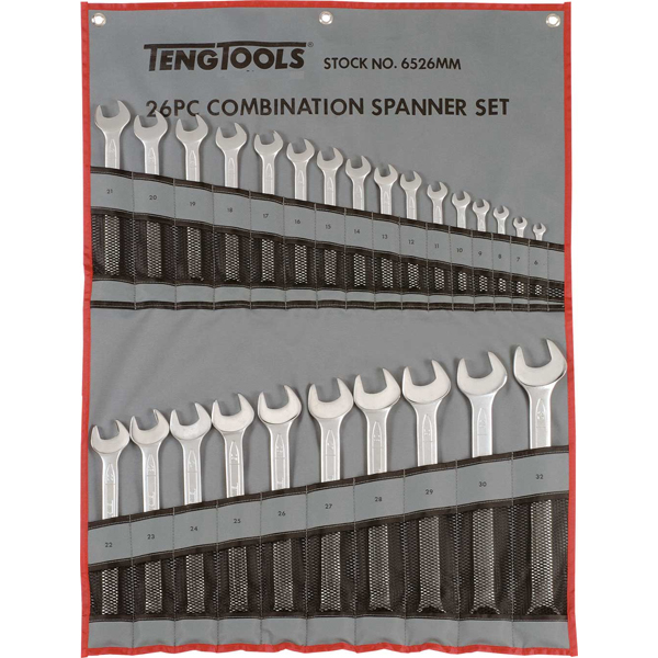 26 Piece Combination Spanner Set (Handy Tool Roll)